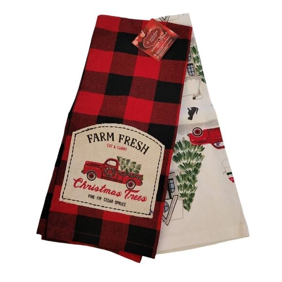 St. Nicholas square kitchen towels set of 2 - Picture 1 of 2